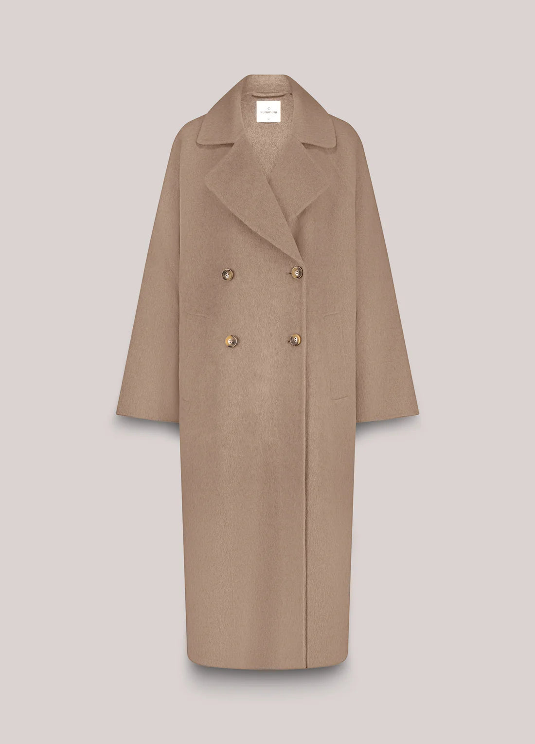 Long coat in wool blend