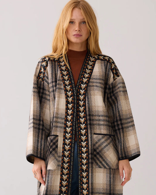 Bohemian mid-season coat
