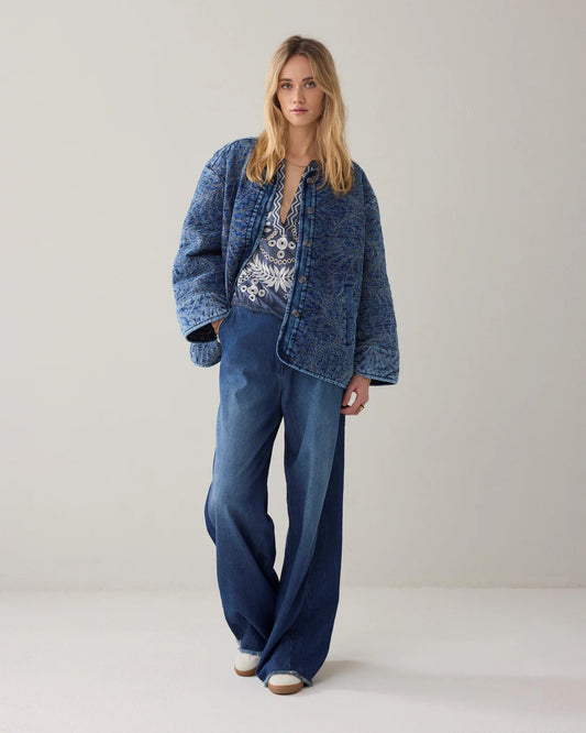 Summum - Quilted Transitional Jacket – Blue