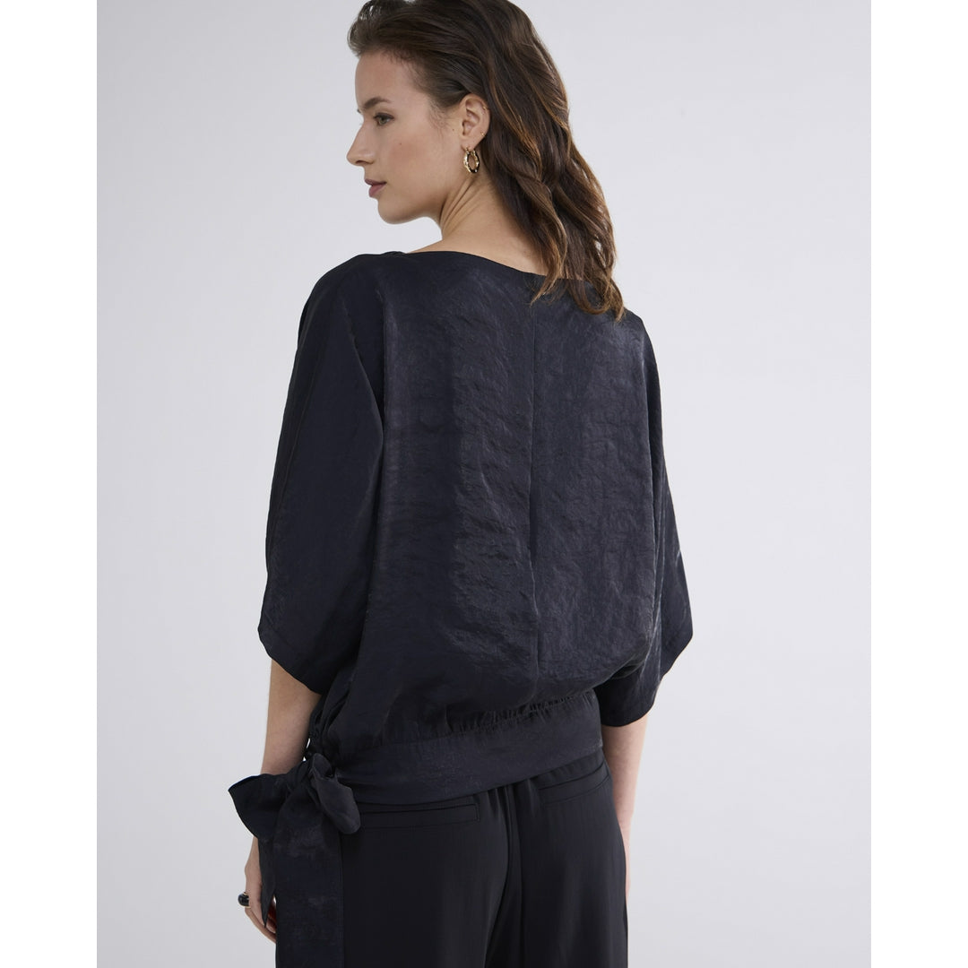 Summum-black-batwing-slouchy-top-top-with-bow-model-back-view