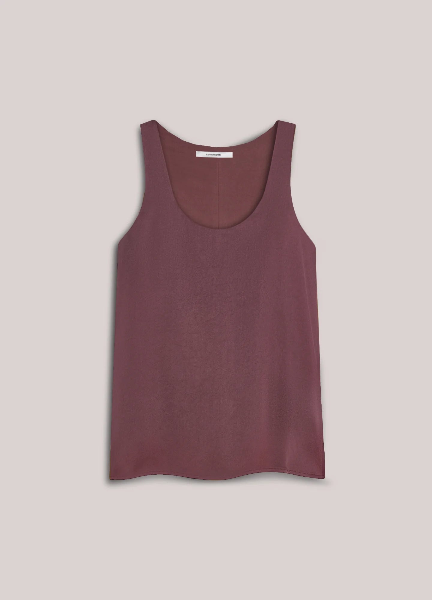 Summum - Silky-touch A-line top - Deep Fig