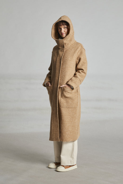 Mat de Misaine - Fortune Hooded Boiled Wool Coat - Camel