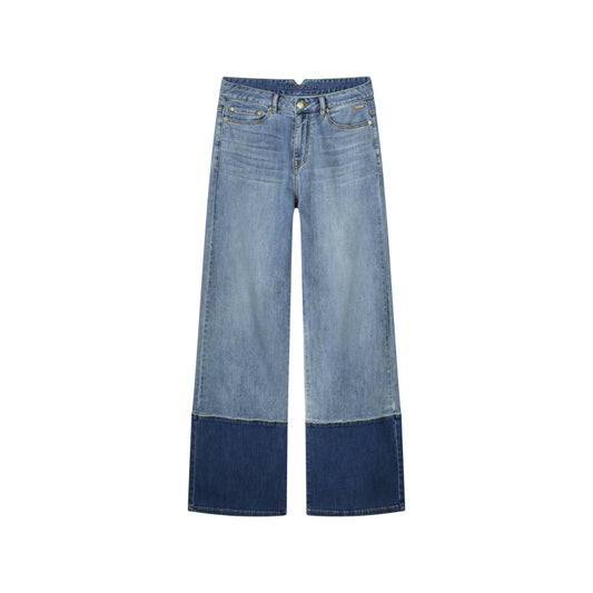 Summum - Two-Tone Wide Leg Jeans - Denim