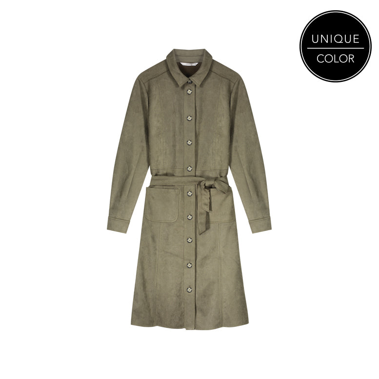 Dress suedine bonded