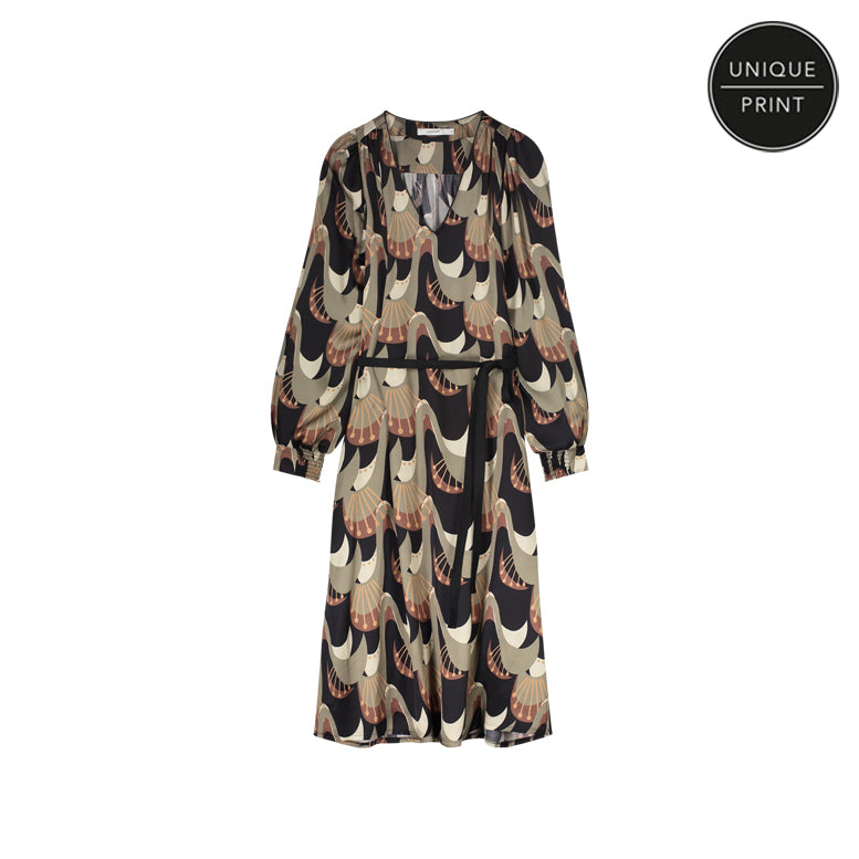 Abstract Peacock Dress