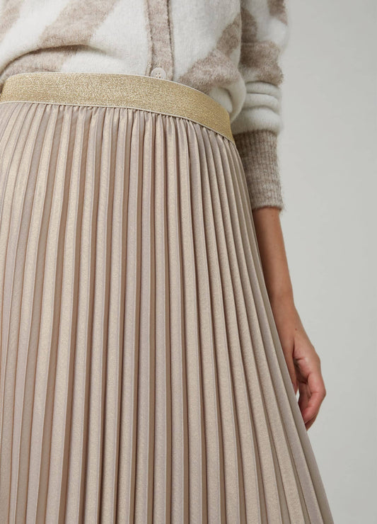 Plisse skirt in Soft Taupe
