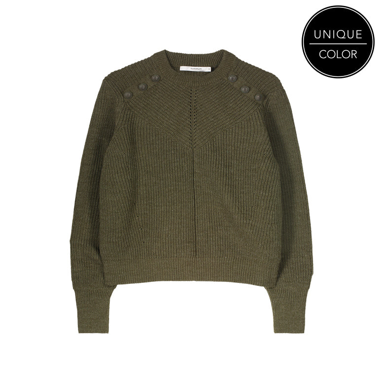 Round neck sweater acrylic knit