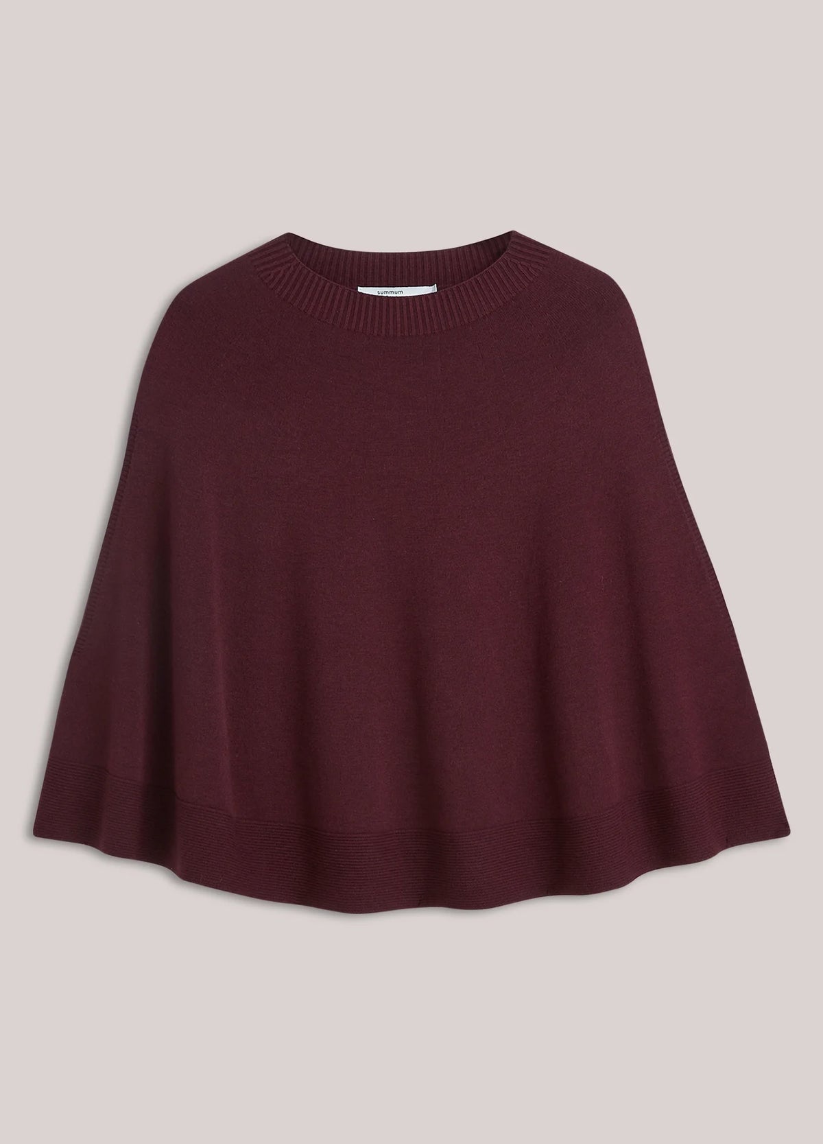 Summum - Sleeveless cape jumper - Dark Burgundy