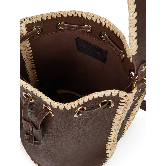 Summum - Bag Leather Crochet - Coffee