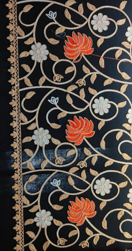 SCARF FLOWER EMBROIDERED SCARF