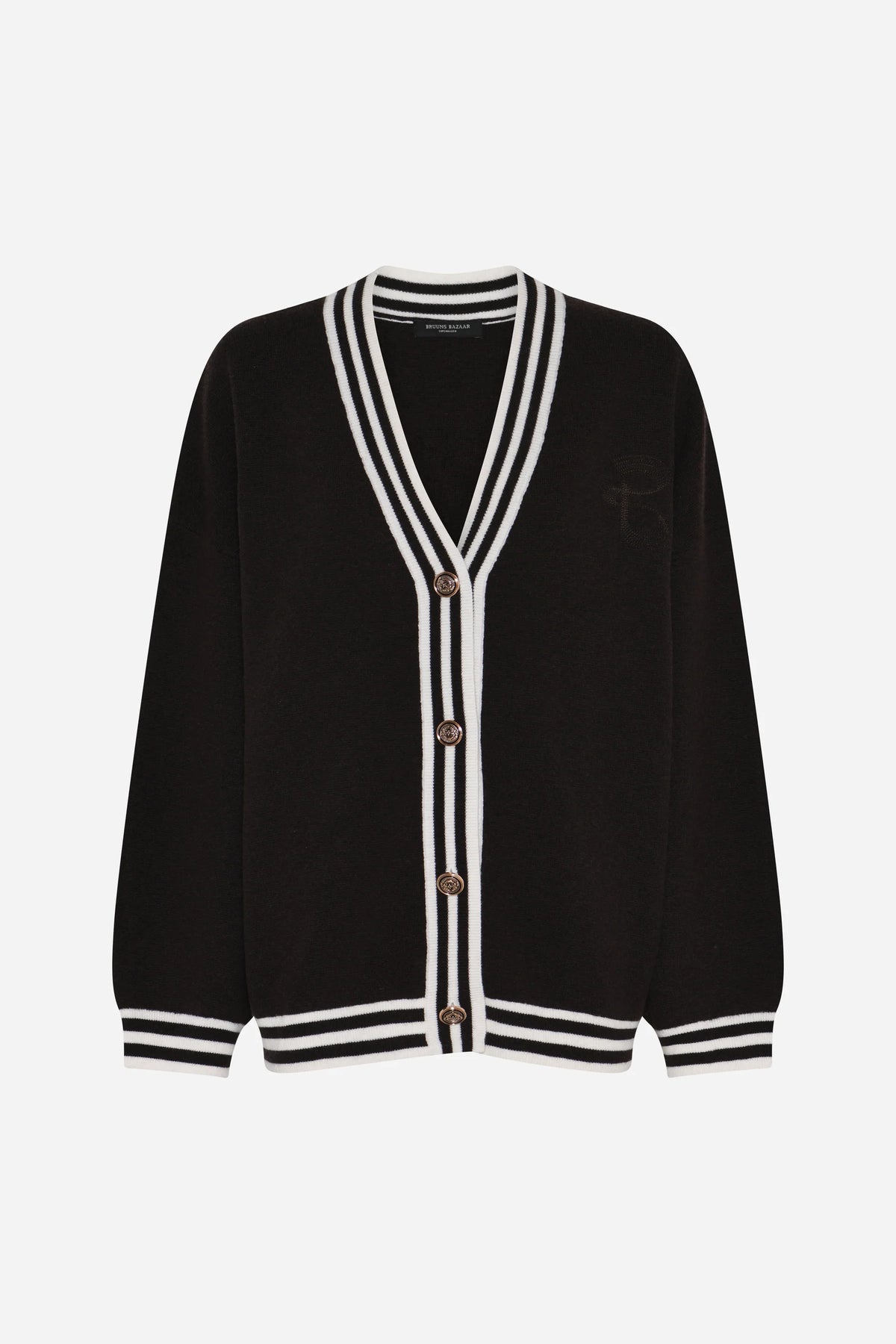 Bruuns Bazaar - ChalinaSira knit cardigan - Dark Brown