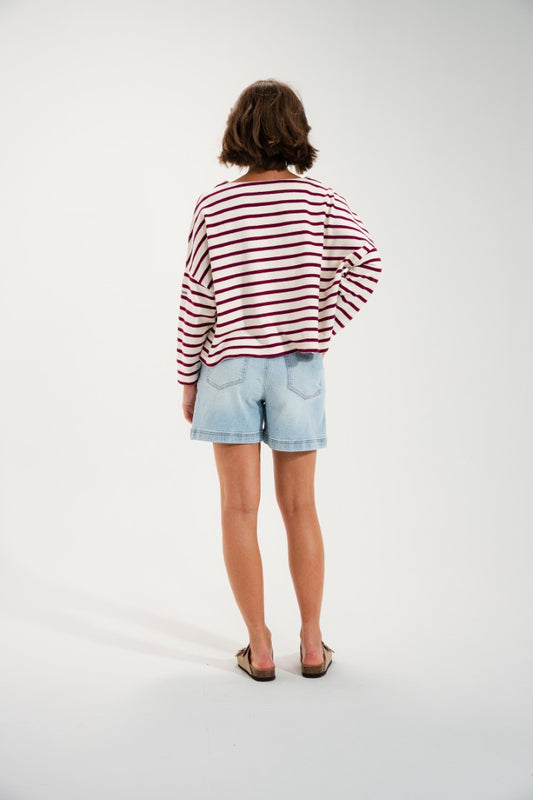 STRIPED HEAVY JERSEY MARINIERE