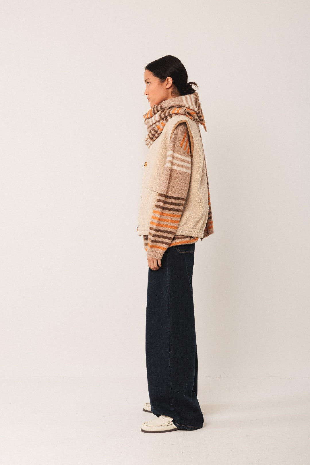 TRICOLOR STRIPED SCARF