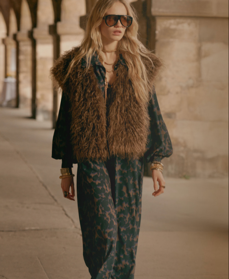 Summum - Vest Luxury Faux Fur - Sepia Brown