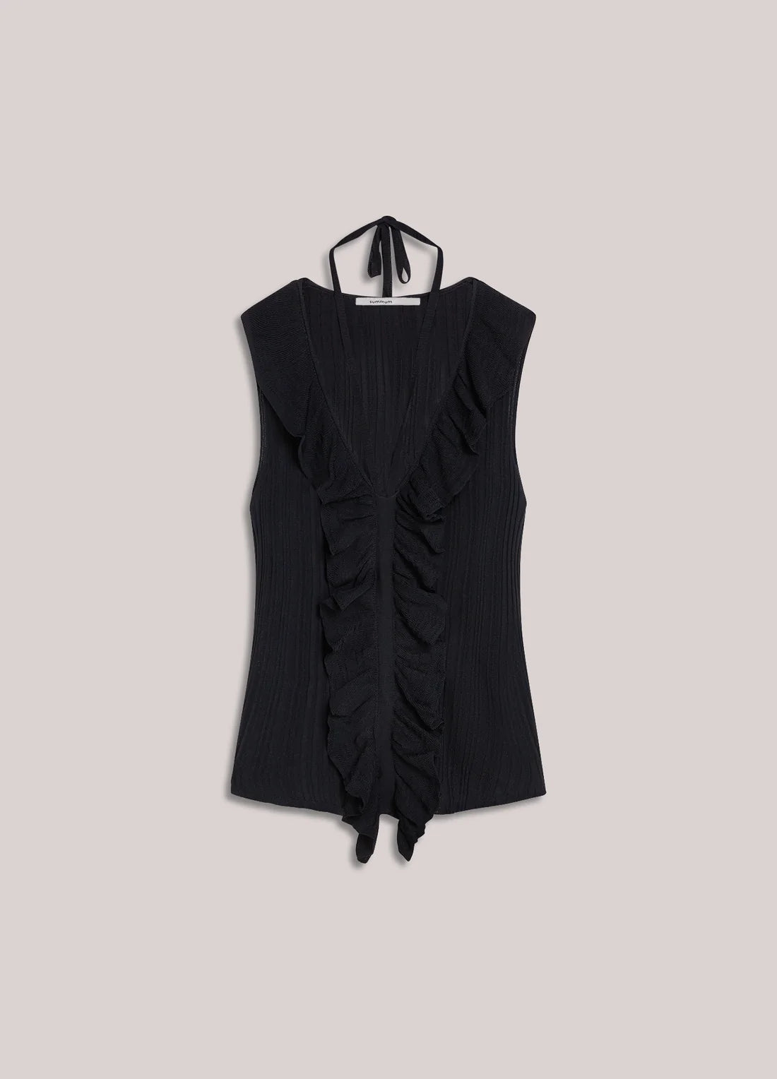 Summum - Feminine Knit Top - Black