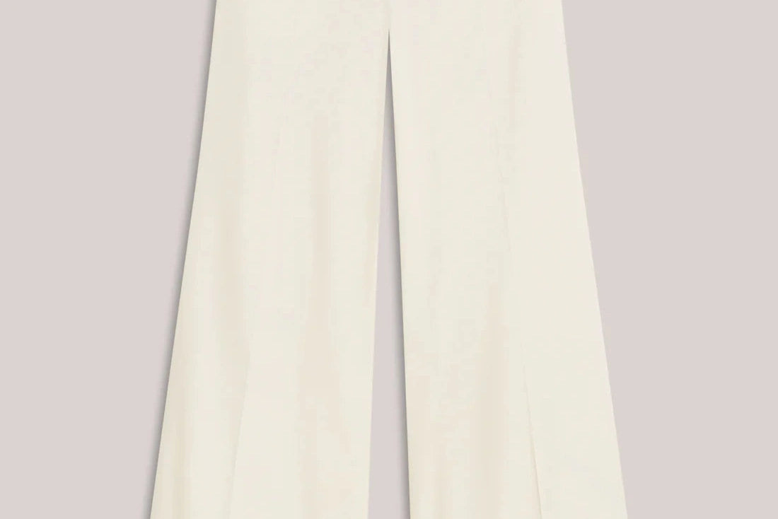 Summum - Long trousers with slit - Ivory