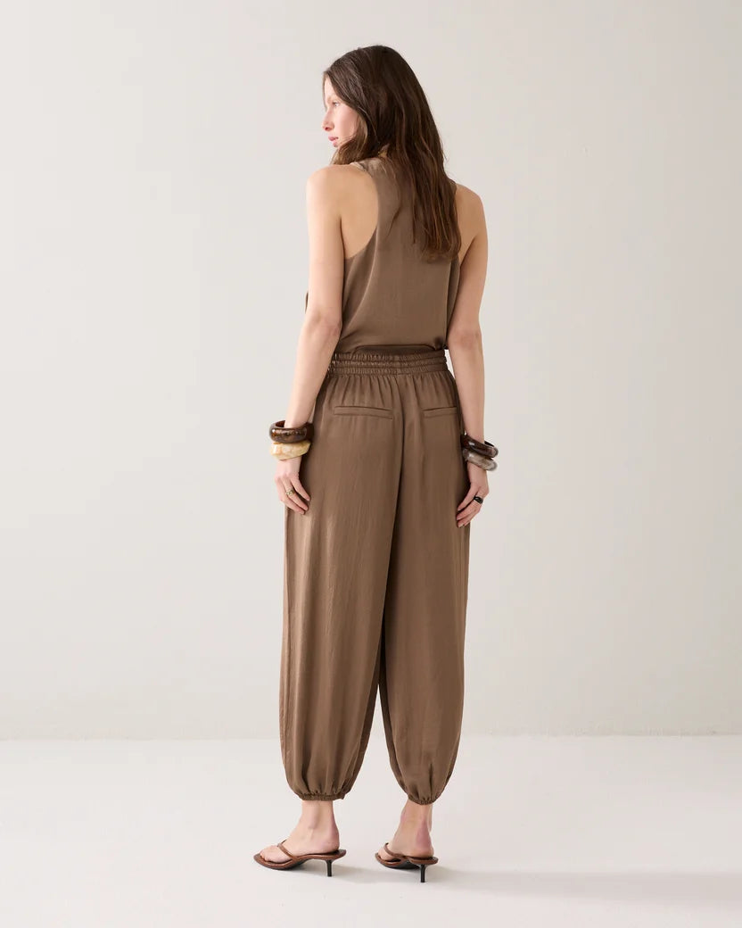 Summum - Silky Touch Harem Trousers - Beige