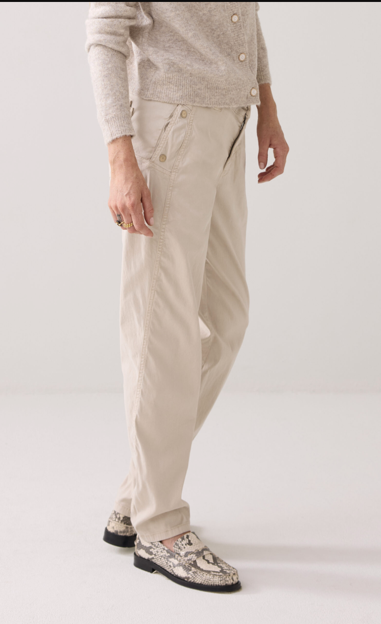 Summum - Woman Tapered Silk Trousers - Beige