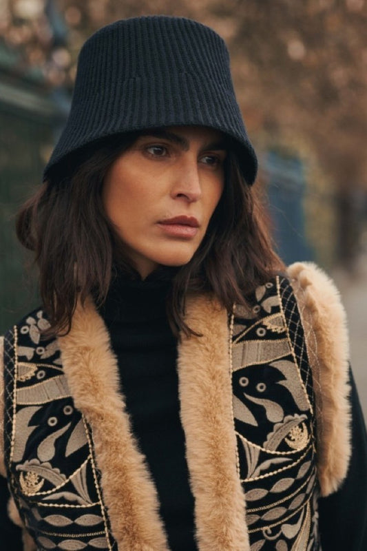 Gilet Embroidered velours