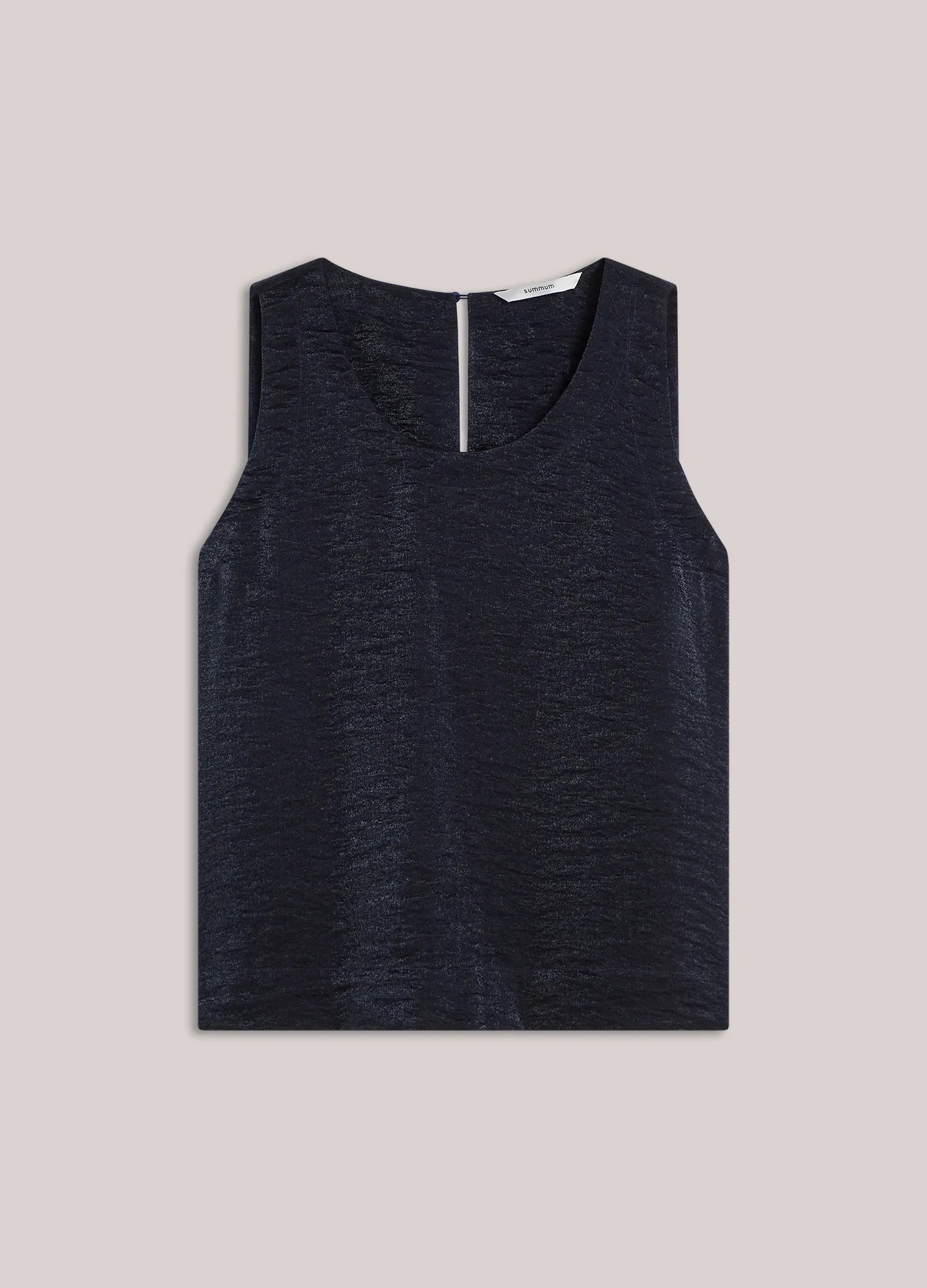 Summum - Metallic sleeveless top - Blue Noir