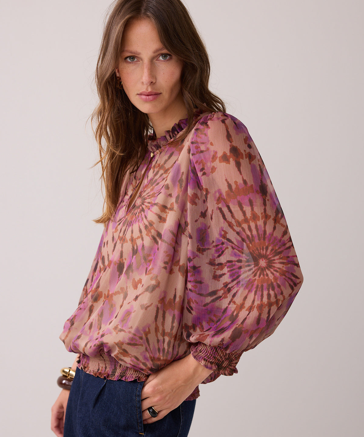 Summum - Top Tie Dye Print - Purple