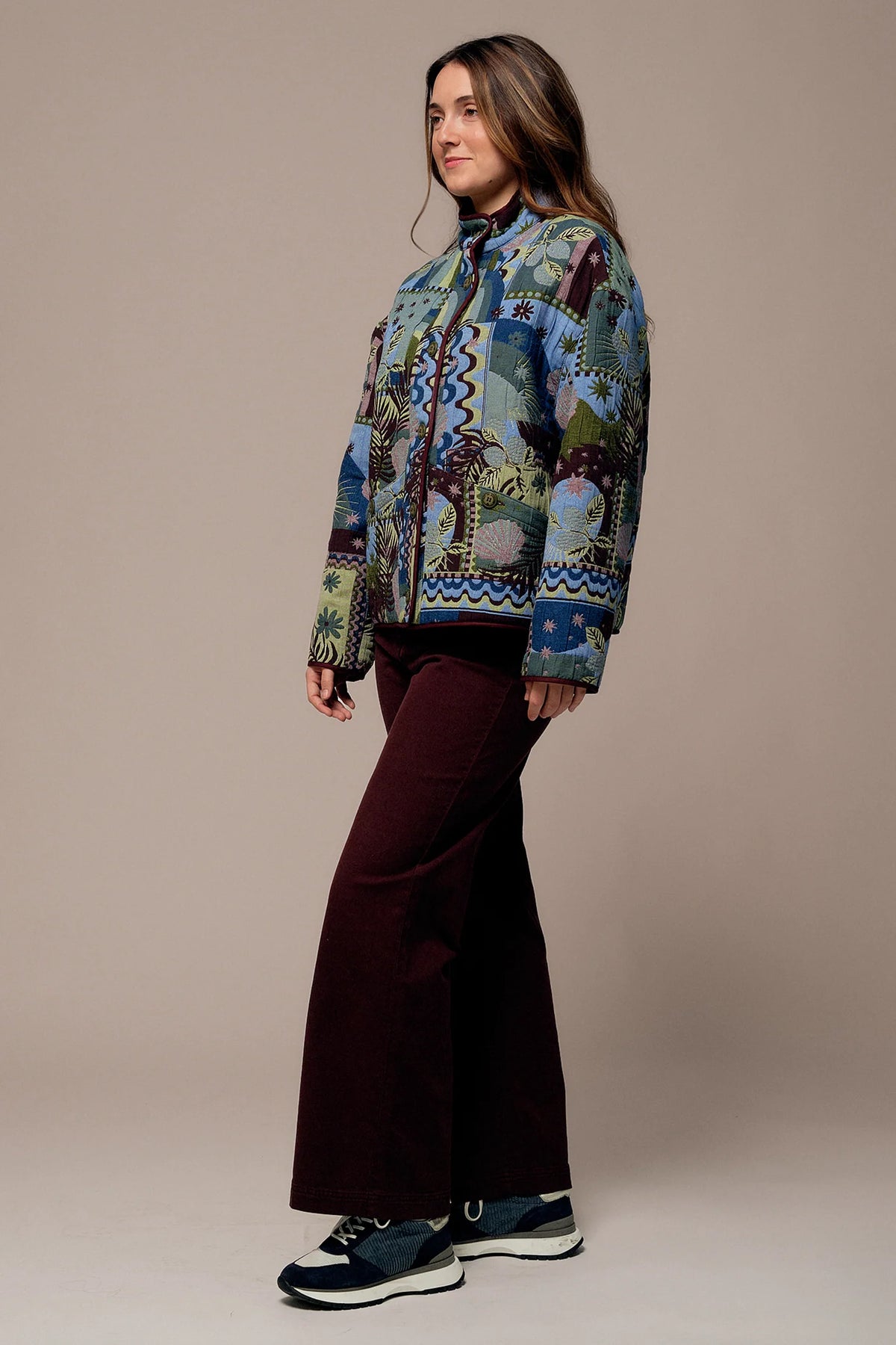 Mat De Misaine - Valdez Coat Jacquard - Burgundy