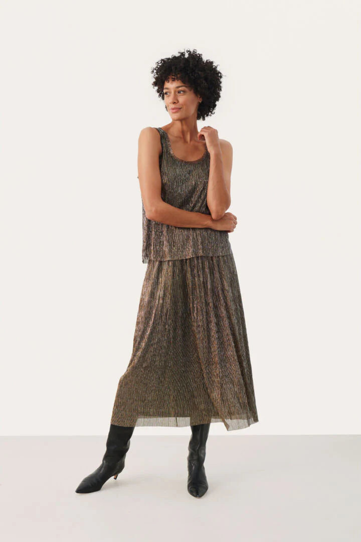 Chevie Black Metallic Glitter Top