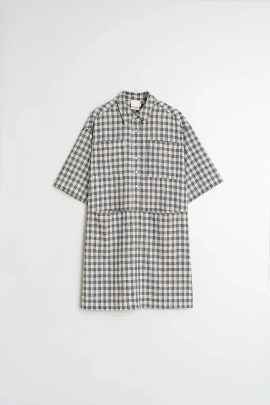 Indi&Cold - Vichy Checkered Dress - Black & Cream