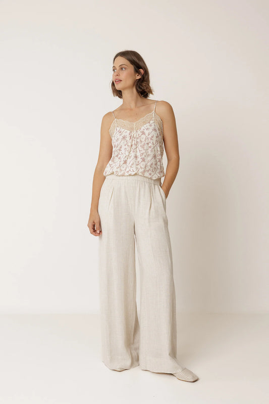 Indi & Cold - Lace Lingerie Top - Paisley Print