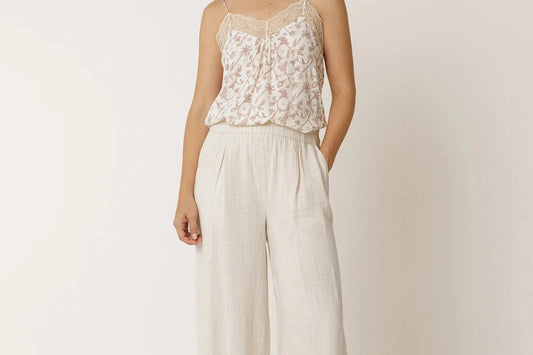 Indi & Cold - Lace Lingerie Top - Paisley Print
