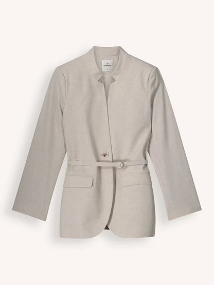 Summum-Boyfriend-Blazer-with-Belt-Ecru-item-only