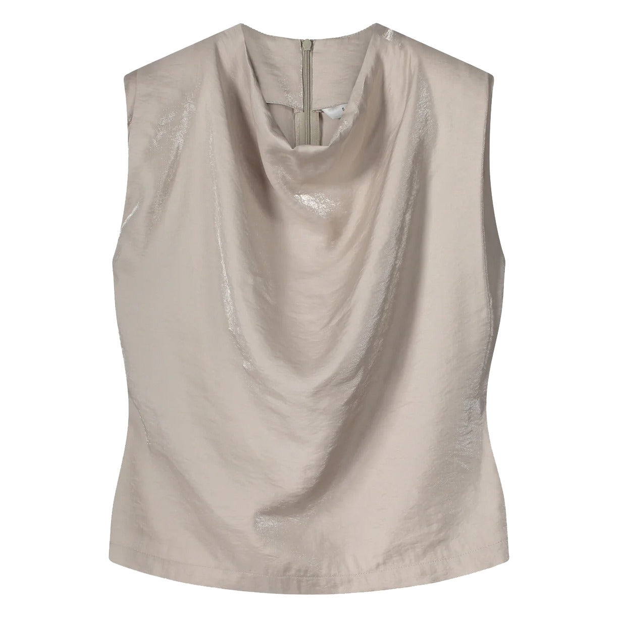 Summum - Shimmery Sleeveless Top - Ivory