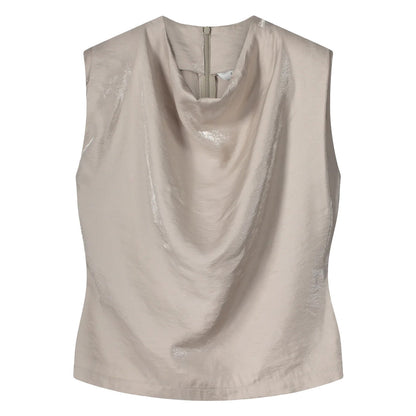 Summum - Shimmery Sleeveless Top - Ivory