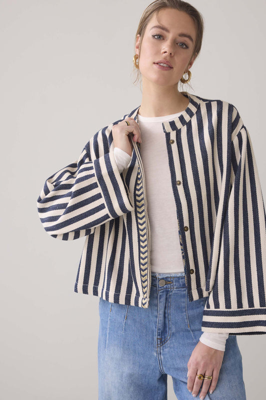 Summum - Reversible Kimono Jacket - Navy Noir