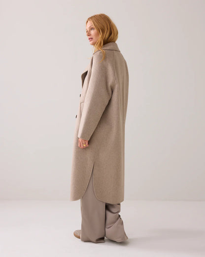 Long coat in wool blend