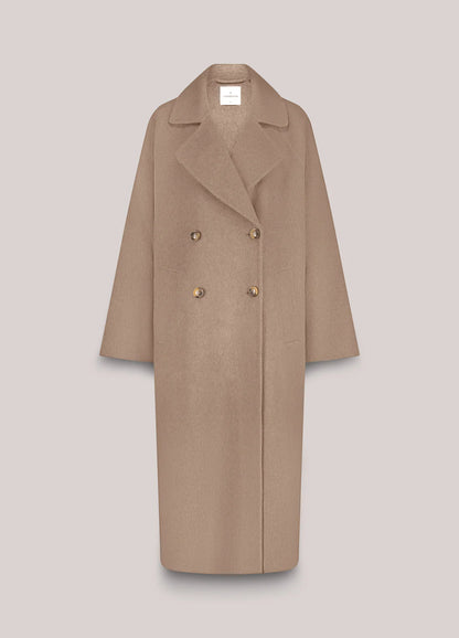 Long coat in wool blend