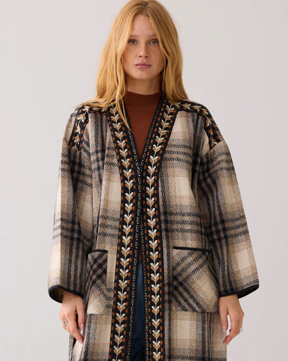 Bohemian mid-season coat