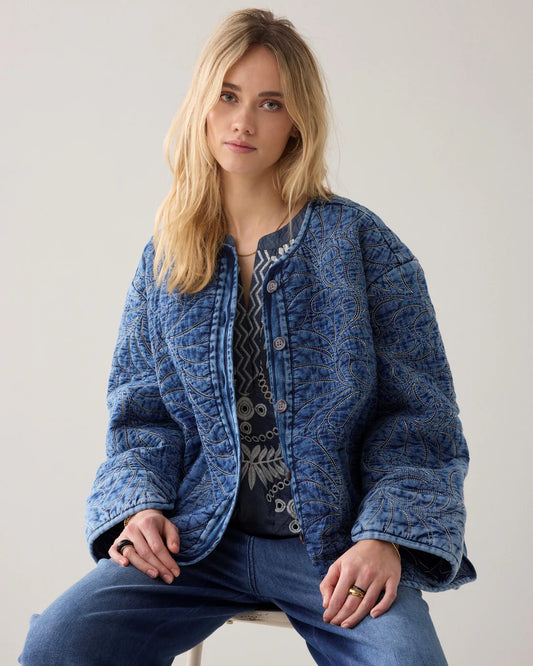 Summum - Quilted Transitional Jacket – Blue