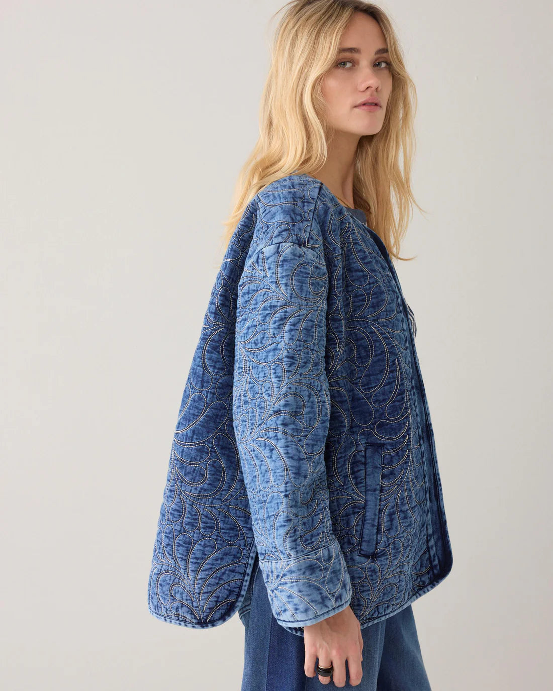 Summum - Quilted Transitional Jacket – Blue