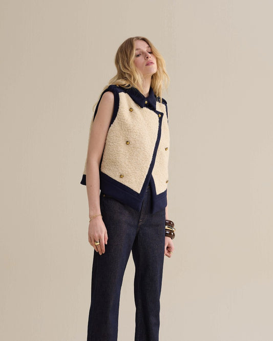 Gilet Boucle wool mix