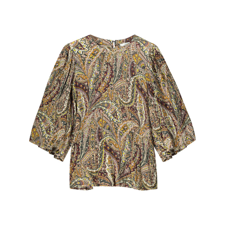 Top paisley seersucker