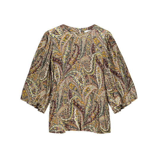 Top paisley seersucker