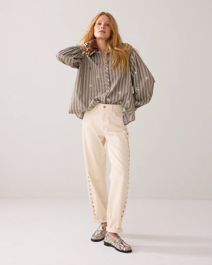 A-line blouse with sequins