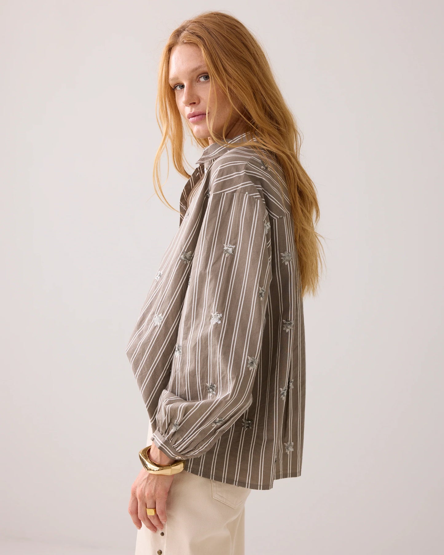 A-line blouse with sequins