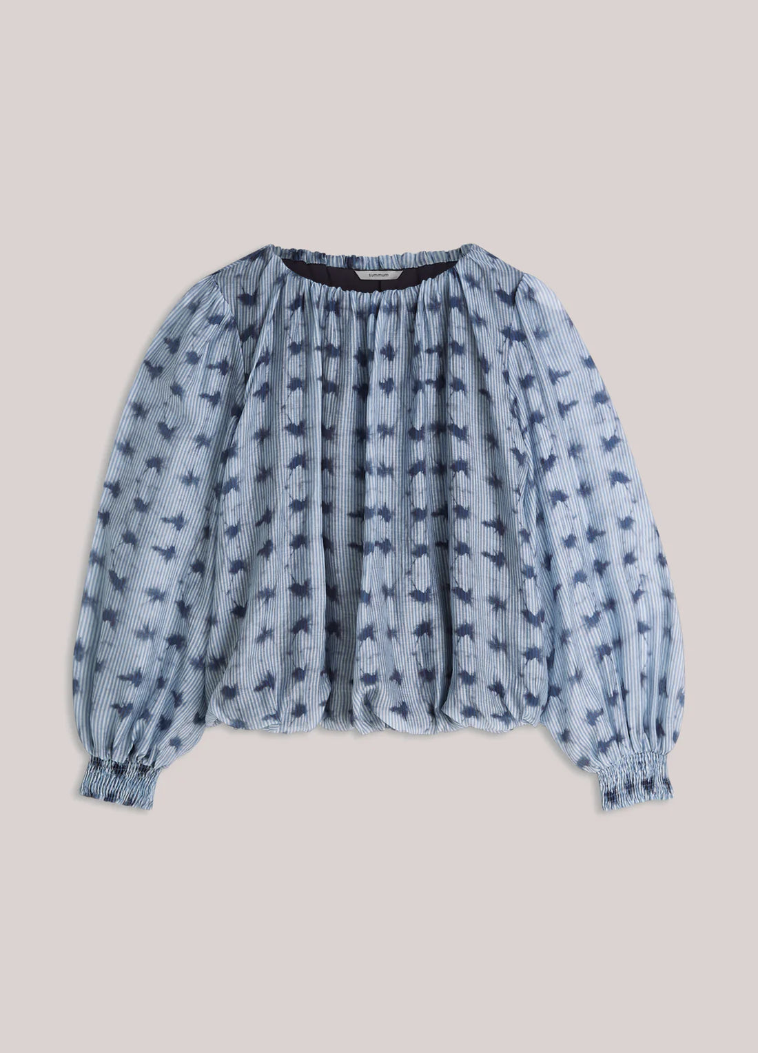 Summum - Blouse Tie Dye Stripe - Soft Blue