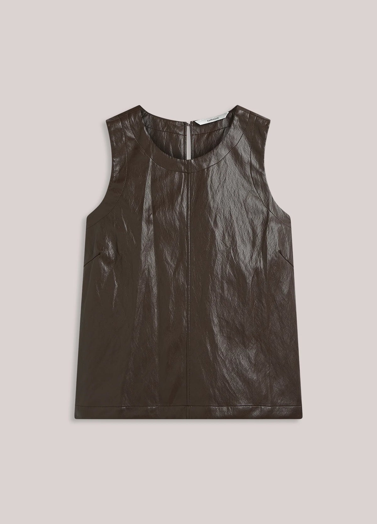 Summum - Faux leather top - Dark Chocolate