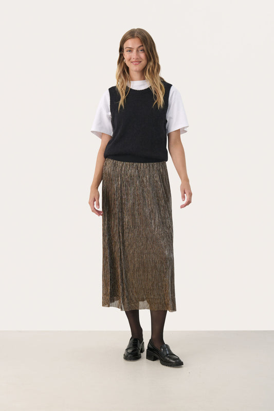 Cipo Black Metallic Skirt