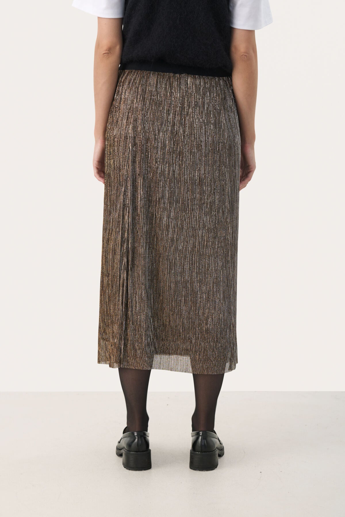 Cipo Black Metallic Skirt