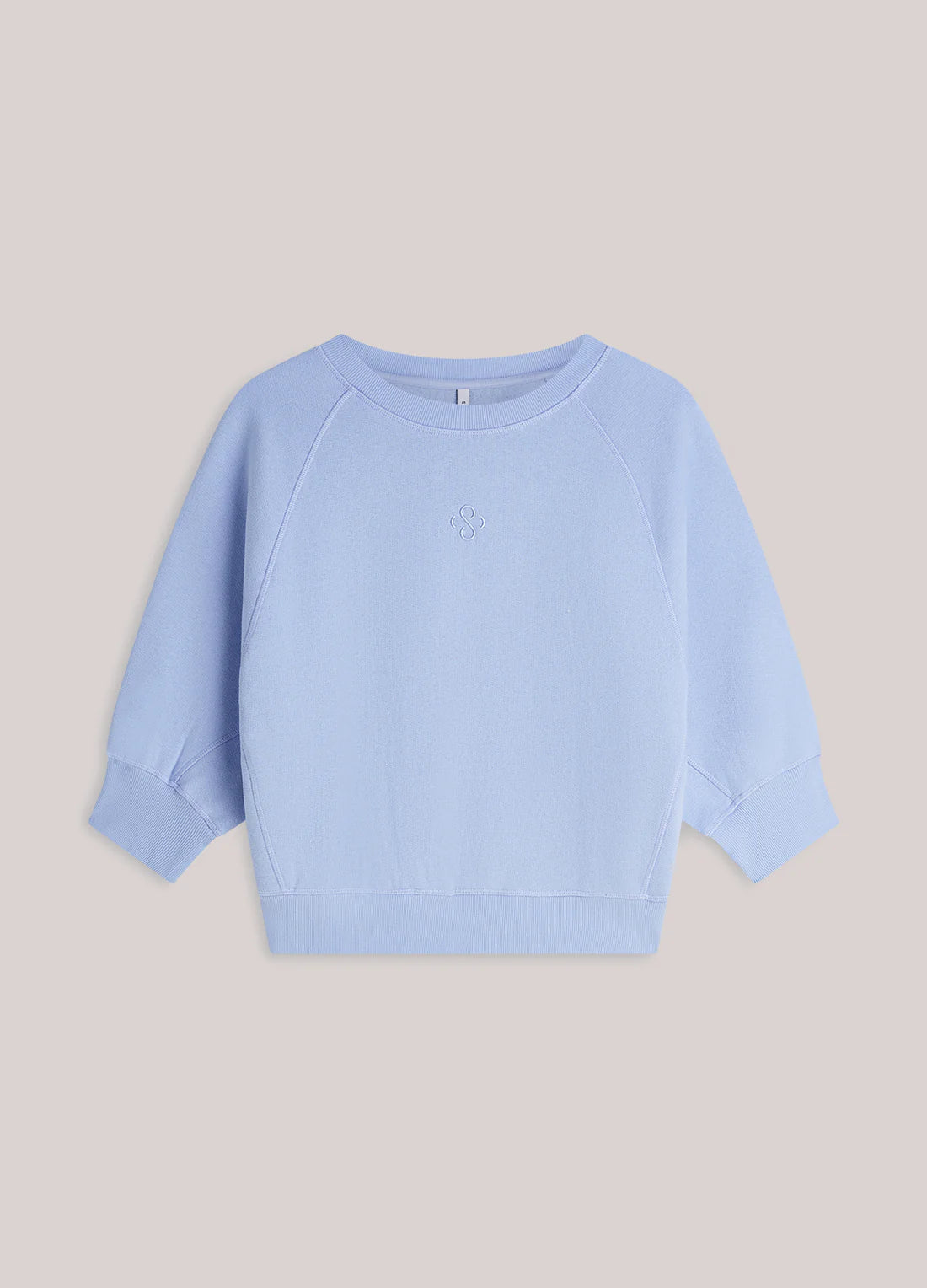 Summum - Loose-fit jumper with bat sleeves - Soft Blue