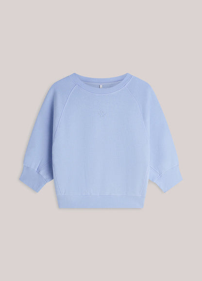 Summum - Loose-fit jumper with bat sleeves - Soft Blue